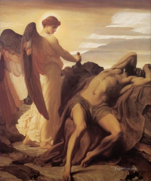  wilderness oil painting - Elijah in the Wilderness Academicism Frederic Leighton
